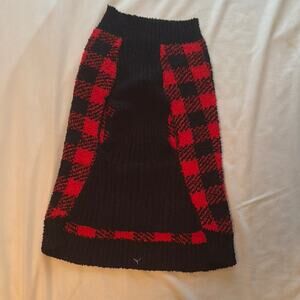 XL Black and Red Checkered Dog Shirt NWOT